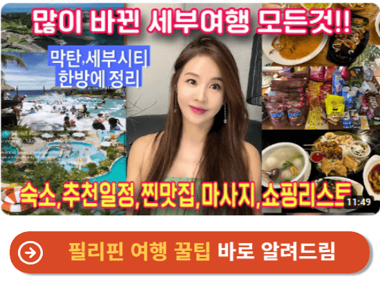 필리핀 여행 꿀팁 바로 알려드림