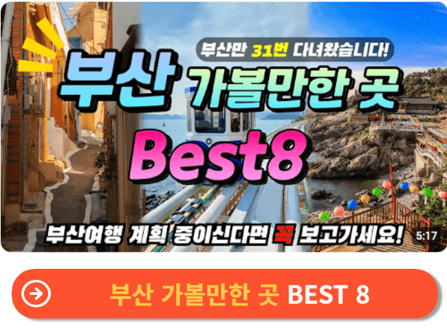 부산 가볼만한 곳 BEST 8