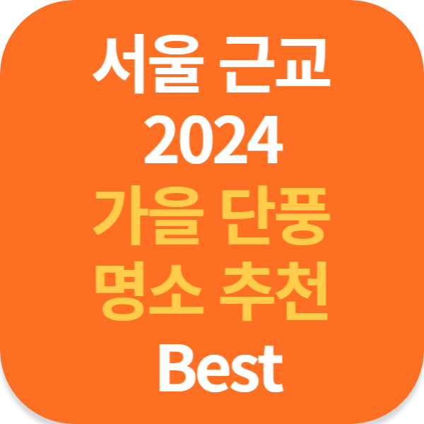 서울 근교 2024 가을 단풍 명소 추천 Best