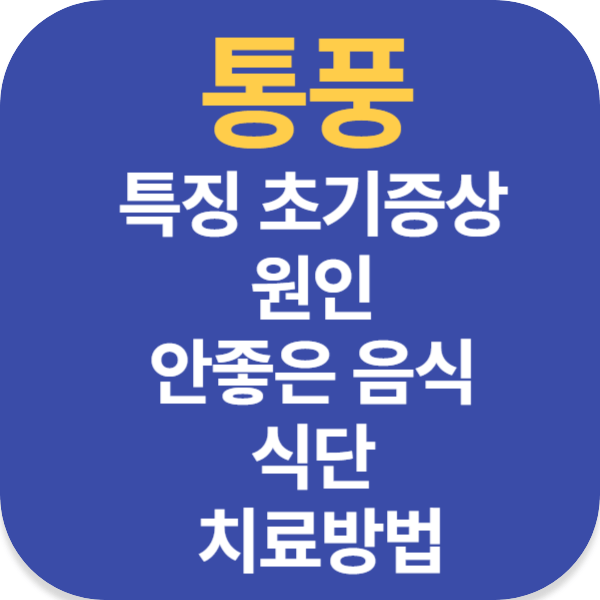 통풍 특징 초기증상 원인 안좋은 음식 식단 치료방법