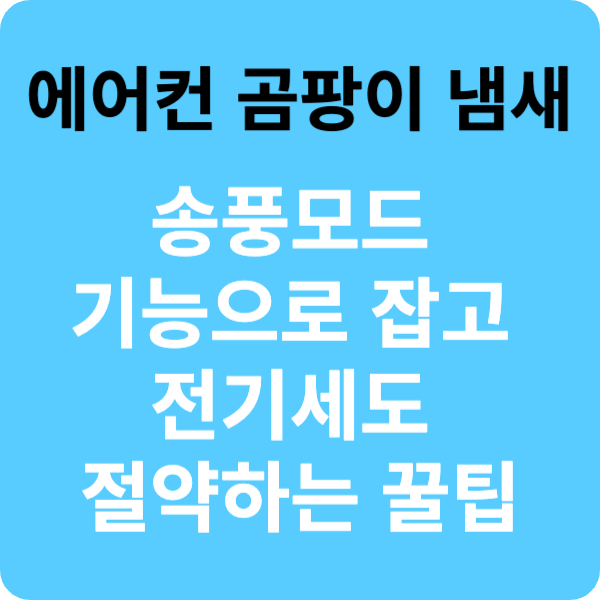 에어컨 곰팡이 냄새, 송풍모드 기능으로 잡고 전기세도 절약하는 꿀팁