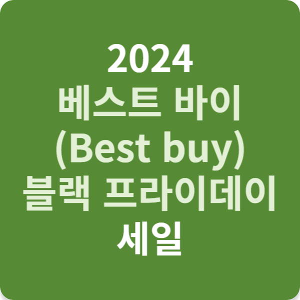 2024 베스트 바이(Best buy) 블랙 프라이데이 세일